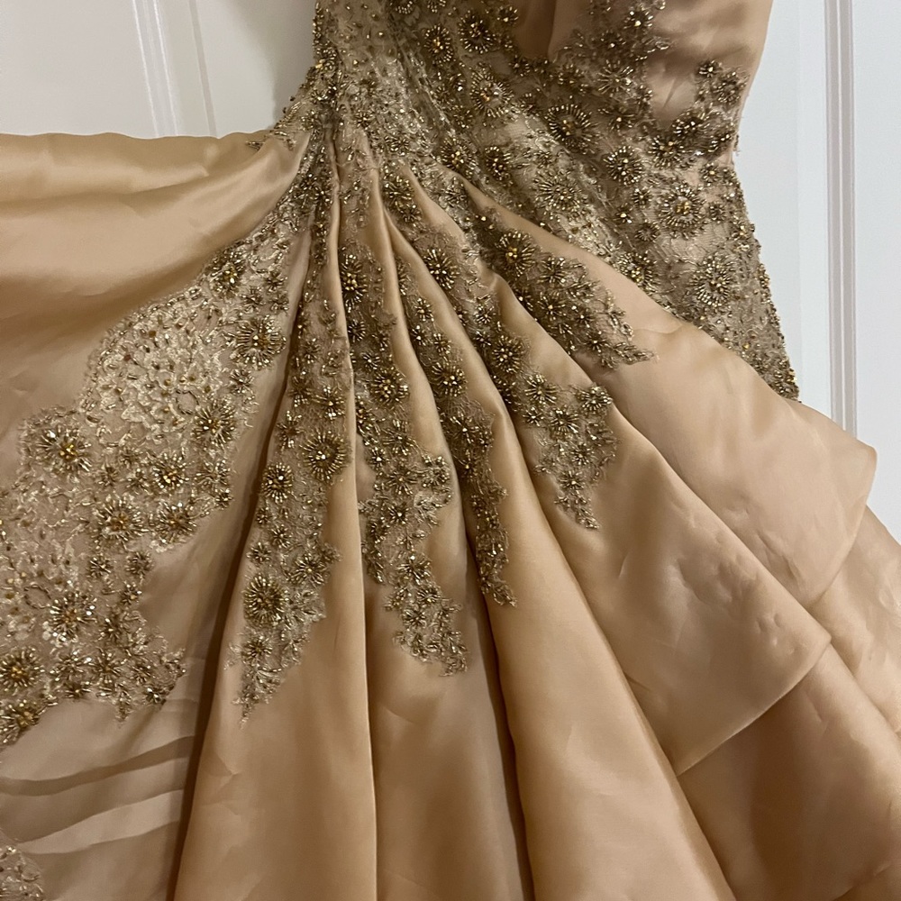 Maison Alexandrine couture gown size 2 runway pageant wedding dress beaded - Picture 4 of 10